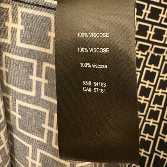 Karl Lagerfeld Black and White Geometric Button-Down Shirt Size:M - Picture 5 of 5